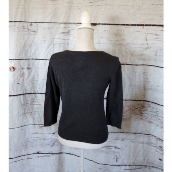 Anthropologie Tabitha Fanned Vines Embroidered & Beaded Cardigan Size Small - Picture 2 of 5